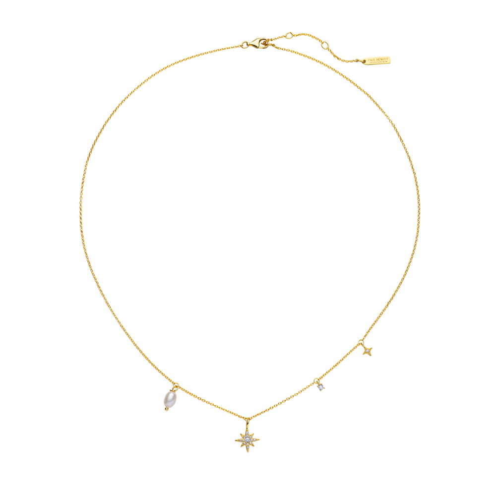 paul-hewitt-windrose-celestial-halskette-gold-925-sterling-silber-zirkonia image 1