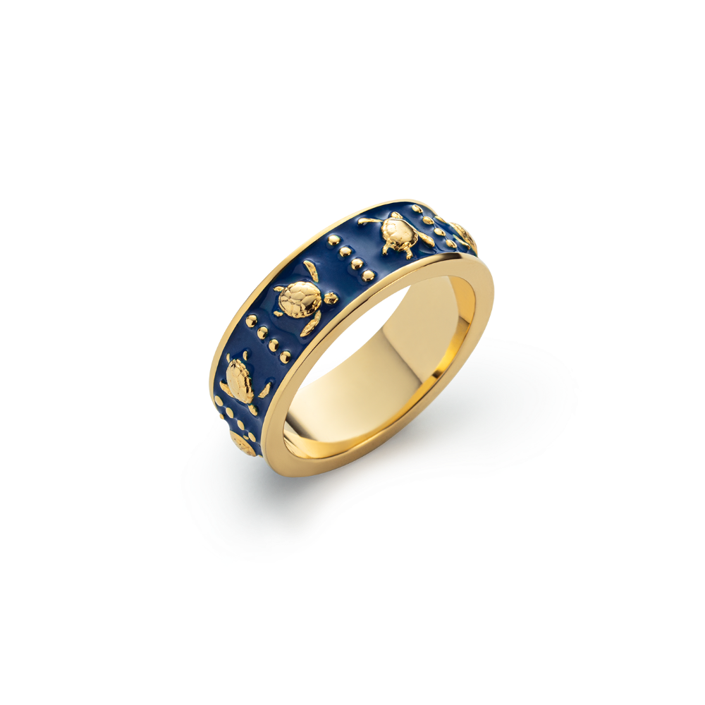paul-hewitt-turtle-enamel-ring-gold image 1