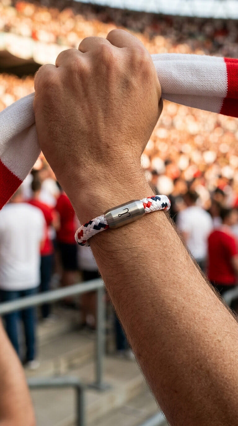 fischers-fritze-makrele-wm-edition-2026-england-segeltau-armband-weiss-rot-marin image 2