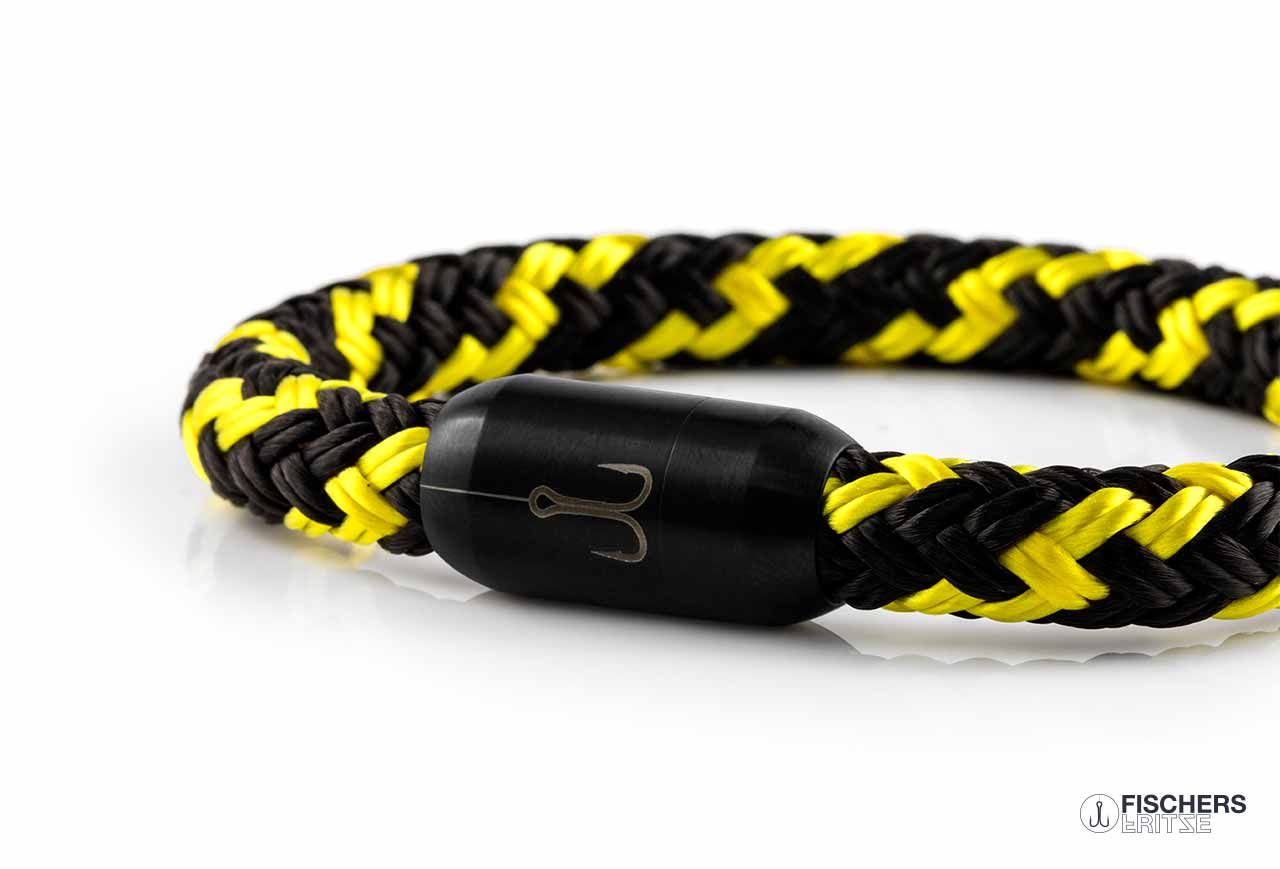fischers-fritze-torpedomakrele-karlo-armband-schwarz-gelb-8-mm-segeltau image 5