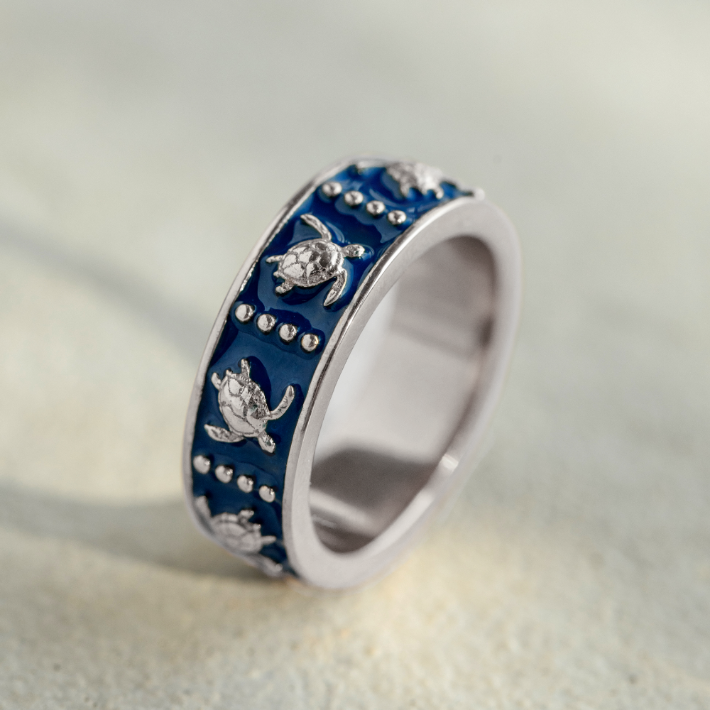 paul-hewitt-turtle-enamel-ring-silber image 3