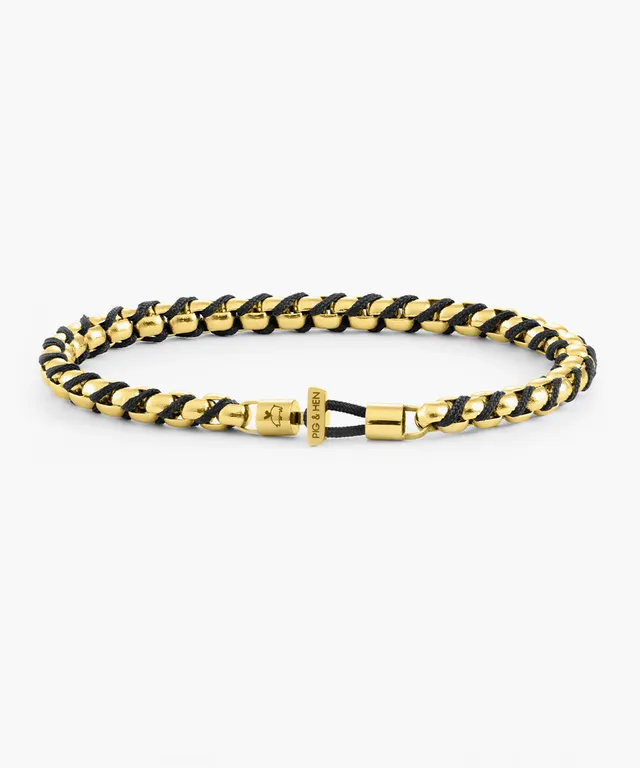 pig-hen-catena-venetian-herren-kettenarmband-black-gold image 1
