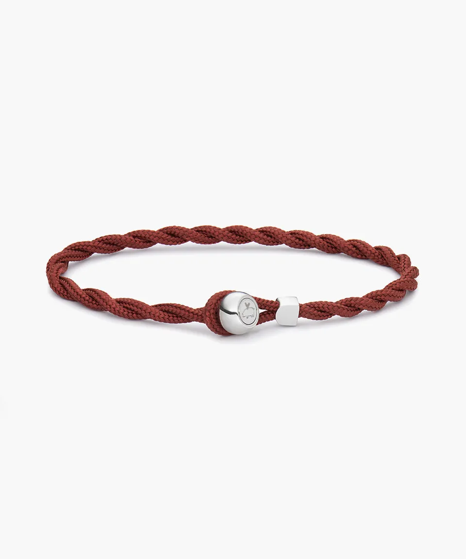 pig-hen-easy-ed-velvet-red-silver-seilarmband image 1