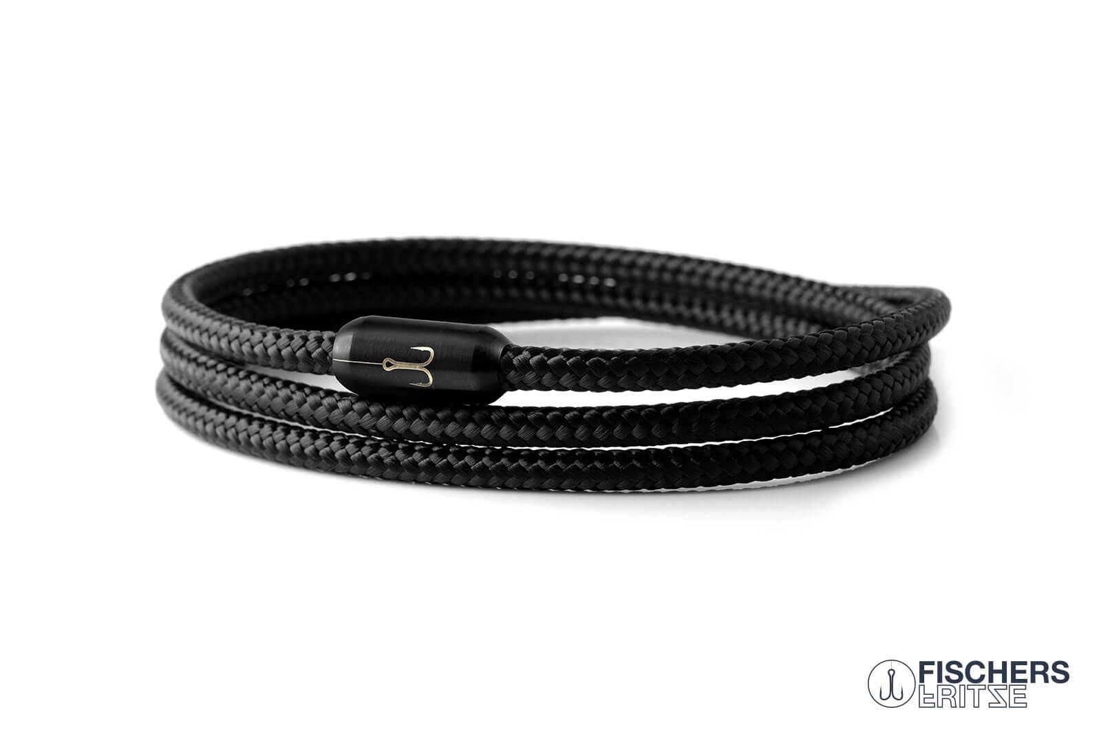 fischers-fritze-torpedoforelle-karl-segeltau-armband-schwarz-4mm-3-fach image 1