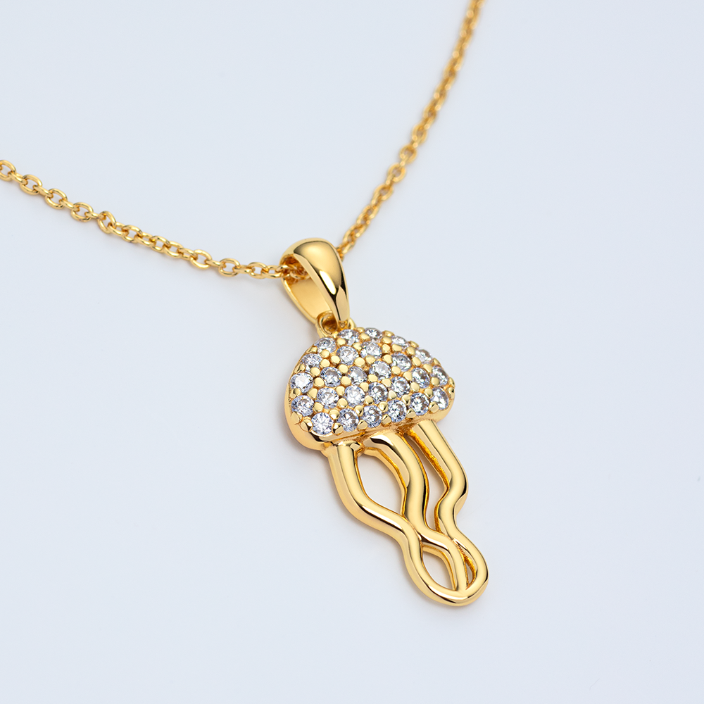 paul-hewitt-jellyfish-halskette-gold-vermeil-zirkonia image 3