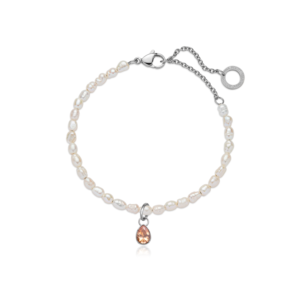 paul-hewitt-set-peach-stone-charm-und-armkette-silber image 1