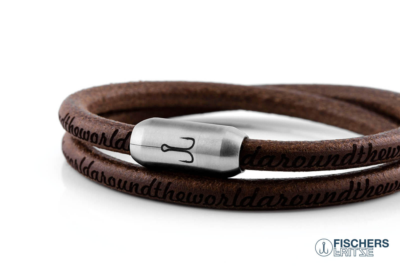 fischers-fritze-garnele-adrian-lederarmband-braun-around-the-world image 6