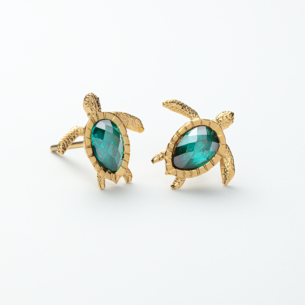 paul-hewitt-turtle-ohrring-aquamarine-gold-damen-ohrstecker-schildkr-te image 4