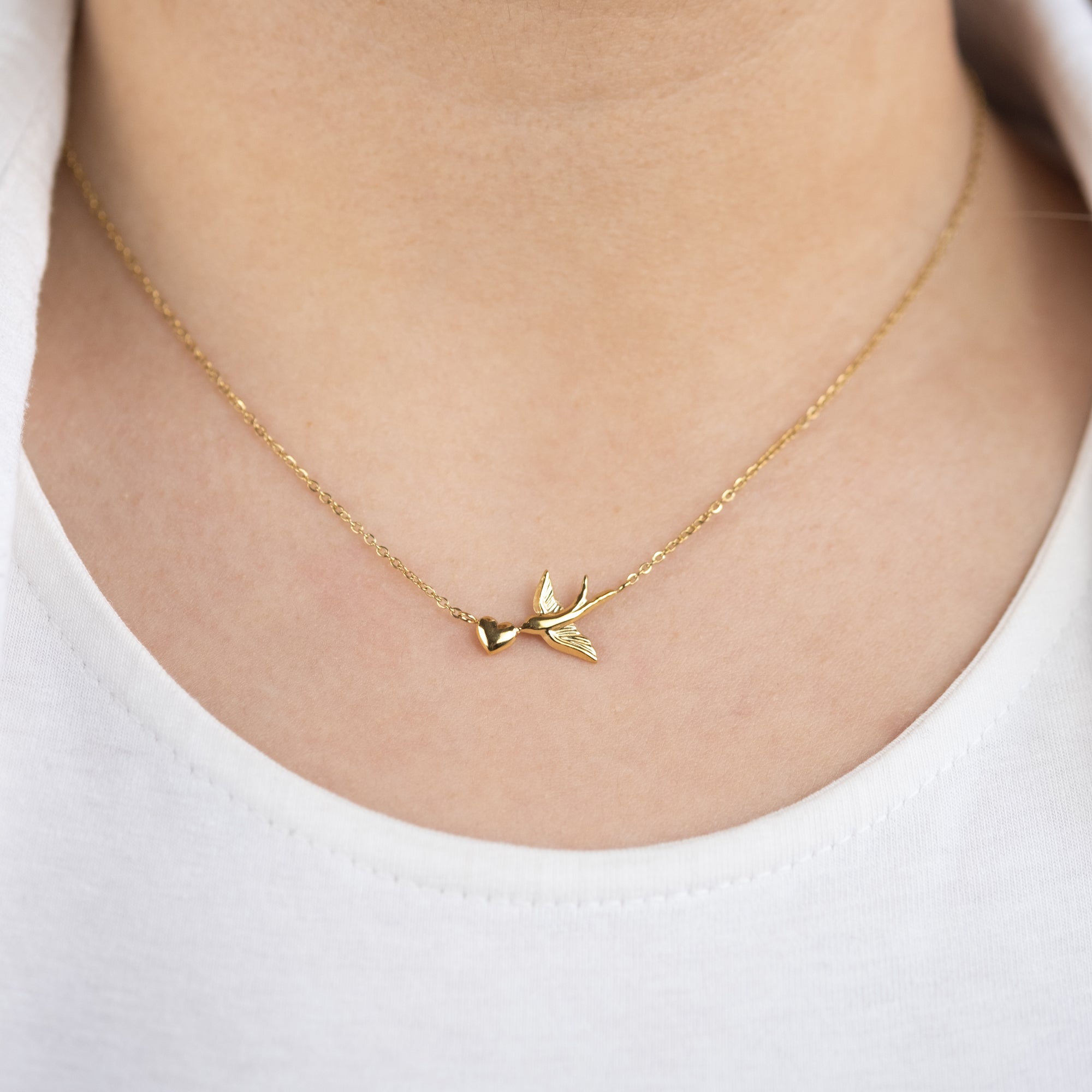 mysteel-by-engelsrufer-halskette-edelstahl-gold-mit-anh-nger-freedom-herz-und-sc image 2