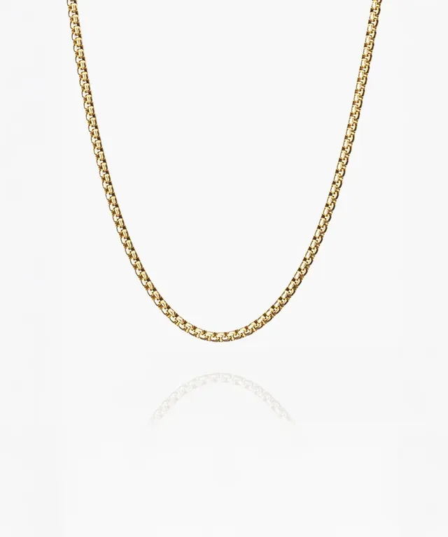 pig-hen-boxchain-necklace-gold-edelstahl-halskette-unisex image 1