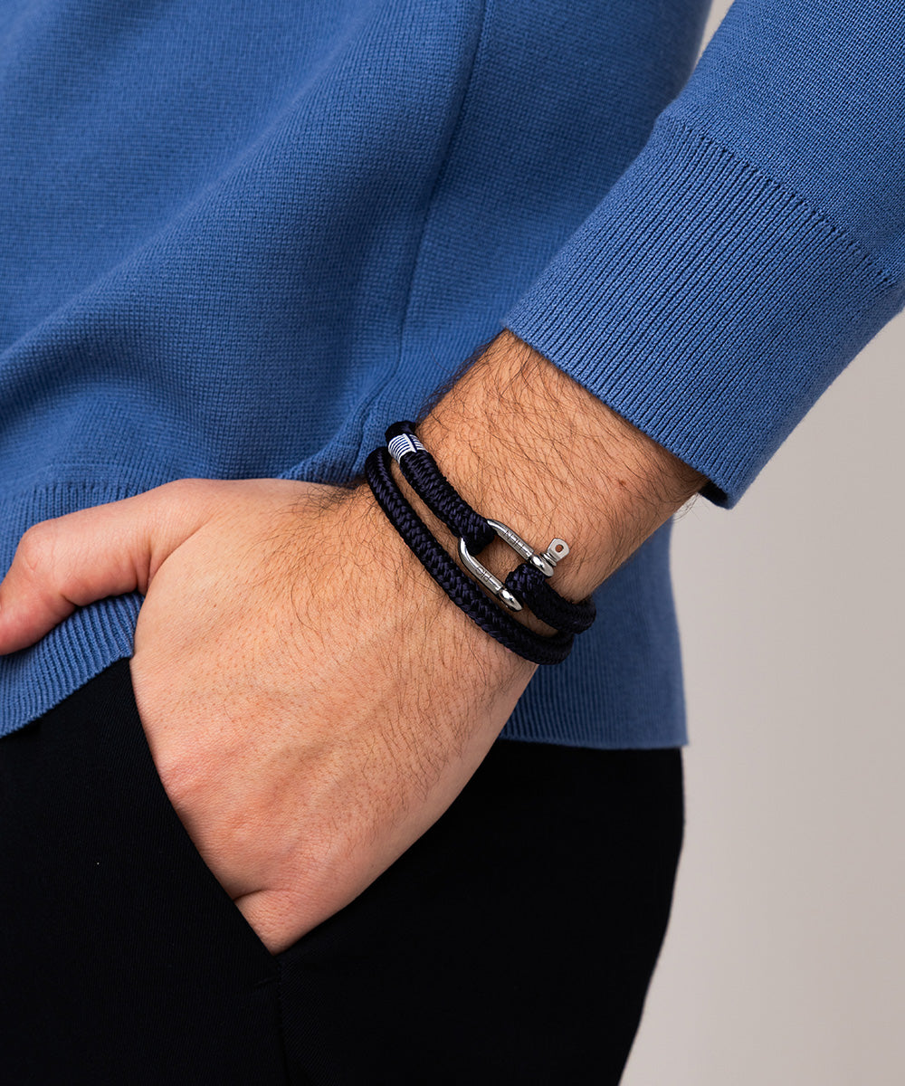 pig-hen-salty-steve-herren-seilarmband-navy-silver image 3