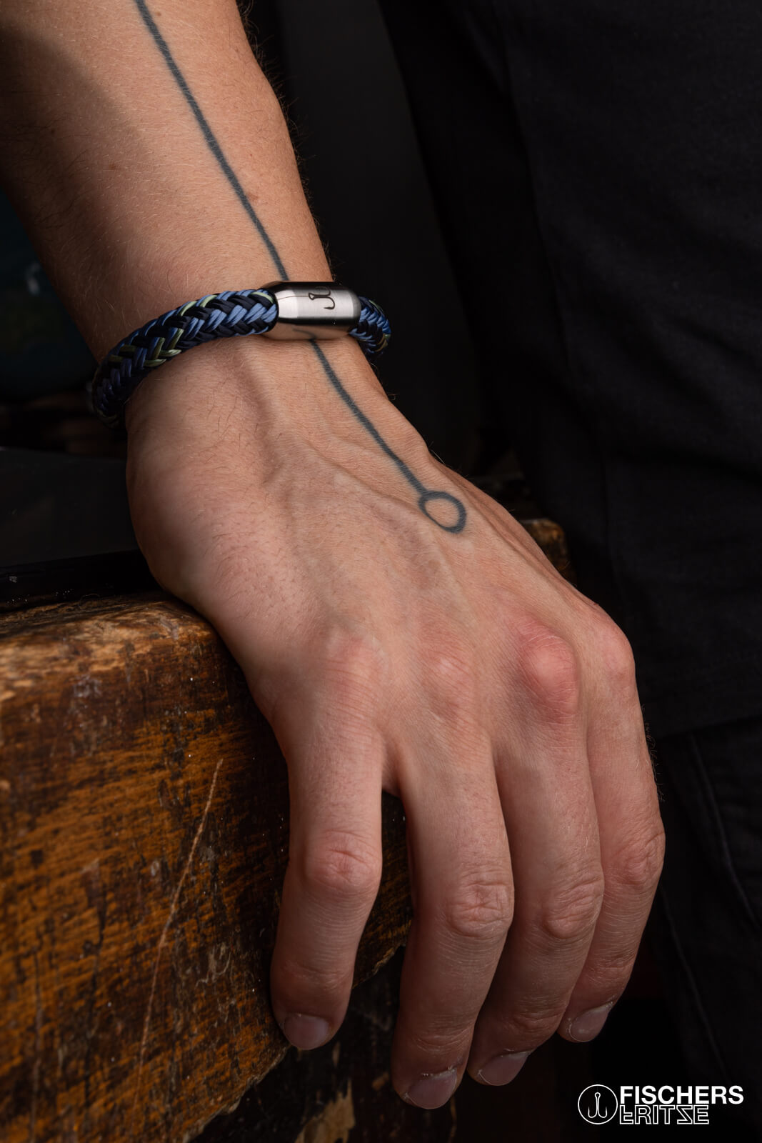 fischers-fritze-makrele-henning-segeltau-armband-marineblau-pastellblau-pastellg image 5