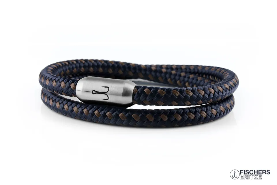 fischers-fritze-garnele-fynn-armband-marineblau-braun image 1