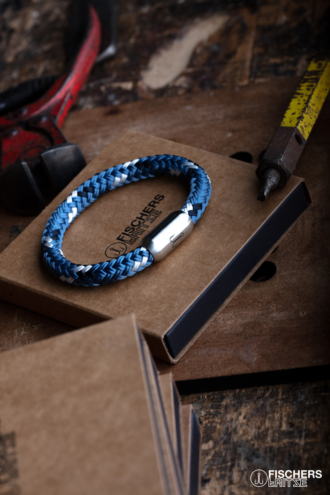 fischers-fritze-makrele-erwin-segeltau-armband-pastellblau-marineblau-wei image 8