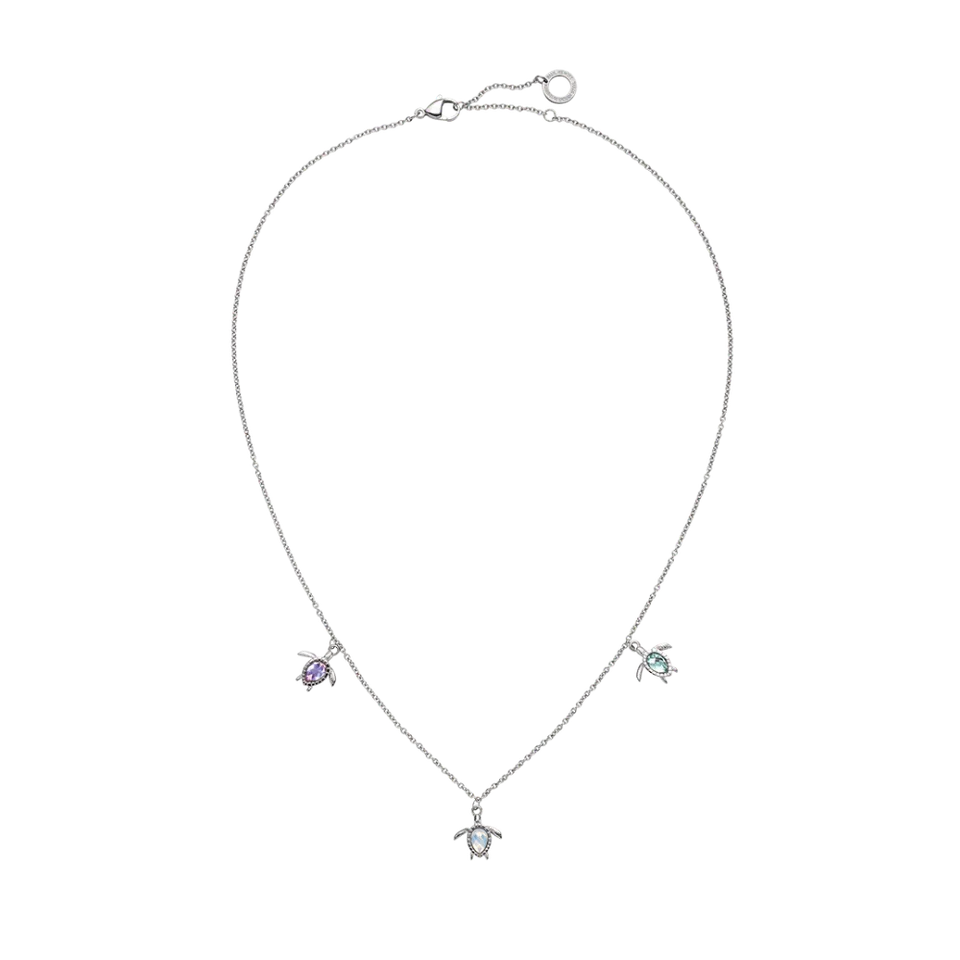 paul-hewitt-turtle-rainbow-halskette-silber-bunte-damen-kette-mit-schildkr-te image 1